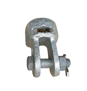 Clevis à douille WS haute résistance galvanisé à chaud pour la connexion des isolateurs de suspension dans les équipements de ligne aérienne - Product Image 1