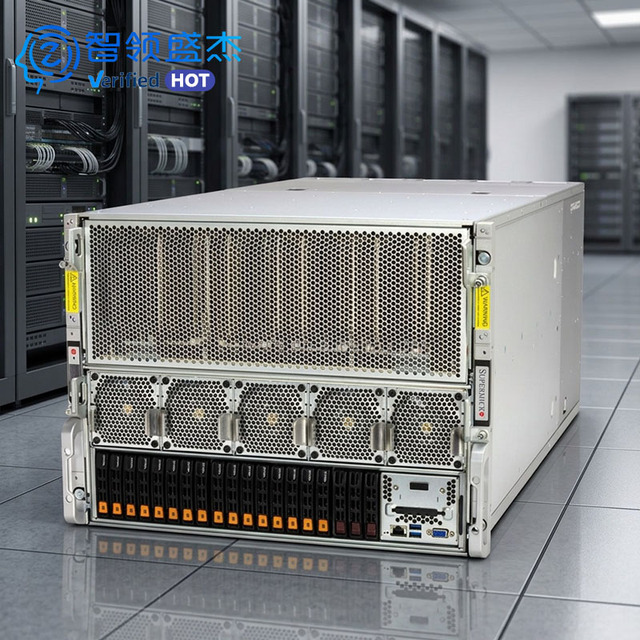 Supermicro SYS-821GE-TNHR 8U GPU Server Dual Xeon Scalable NVI HGX H100 H200 8-GPU System for AI Model Training
