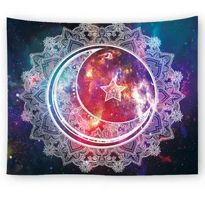Tenda per finestra di loto tappetino da Picnic psichedelico Starry Mandala lndian arazzo per camera da letto estetica