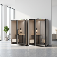 Cabine de bureau insonorisée moderne, solution acoustique efficace, pod de réunion pour espace de travail ouvert