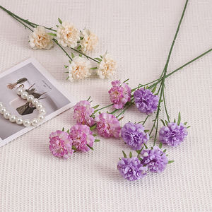 Flor Artificial de Cordyceps Sinensis, Flor de Seda de Cinco Cabezas, Decoración Suave para Bodas en Interiores y Exteriores, Modelo SCC-395, Estilo Florista - Product Image 4