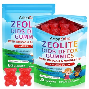 Gummies Détox pour Enfants au Zéolite, Marque Privée OEM ODM, 9-en-1 Oméga-3 Magnésium Sureau Vitamine D3 C B12 Zinc Sans Sucre pour Enfants - Product Image 1