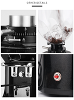 Machine à moudre le café électrique en acier inoxydable Sifei, capacité de 500 g, design minimaliste écologique pour espresso et café