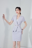 Tenue d'hôtelière à manches courtes pour la réception, uniforme de gestionnaire d'hôtel, tenue d'été pour le personnel hôtelier, OEM ODM, logo personnalisé, multicolore
