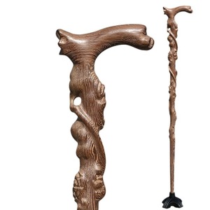 Bâton de marche en bois d'aile de poulet Zidiao 92 cm, tête de dragon, bois de séquoia massif, antidérapant, cadeau pour personnes âgées - Product Image 5