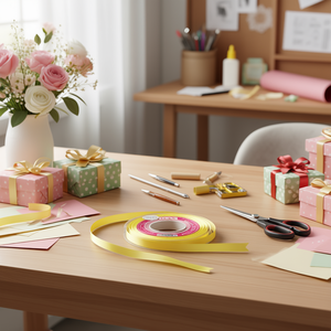 Cinta de Raso ILAN de 1.0 cm x 25 Yardas, Color Amarillo Azufre D-41 10296 - Product Image 3