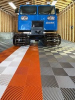 Baldosas de plástico para garaje, alfombrilla de suelo industrial de PVC para taller, baldosas de suelo de garaje