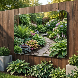Miroir de jardin extérieur résistant aux intempéries, panneau en plexiglas incassable, plaque acrylique pour décoration murale ou de clôture, panneau PMMA - Product Image 2