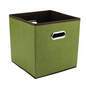 Спальня глянцевая ткань куб ящик для хранения ящиков Складная квадратная конструкция для хранения ткани