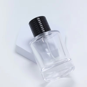 Custom Clear Crimp Cylinder Shape Perfume <b>Spray</b> <b>Bottle</b> 30ml 50ml Luxury <b>Empty</b> Glass Perfume <b>Bottle</b> With Gold Cap - Product Image 3