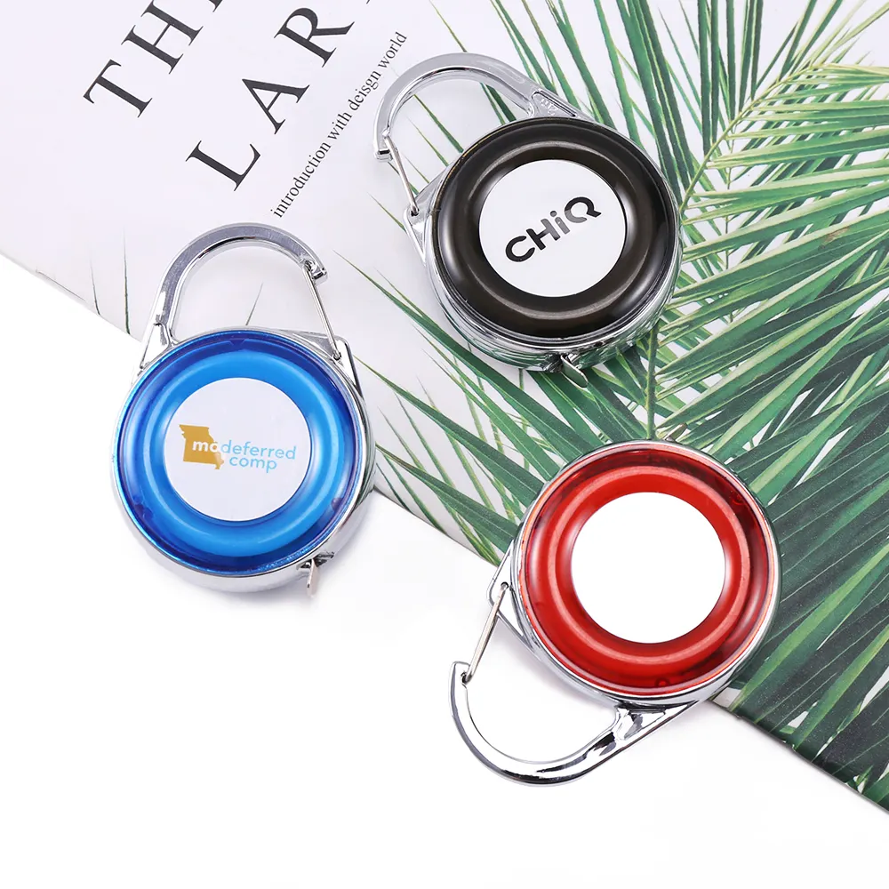 Portable Customized Lightweight Easy to Carry 2M/6FT Steel Tape Meter Gift Tape Measure with Carabiner
