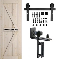 Lot de 2 poignées de porte coulissante en acier inoxydable noir, 6,1 pouces, en fonte, modernes, rectangulaires, pour fenêtres et portes