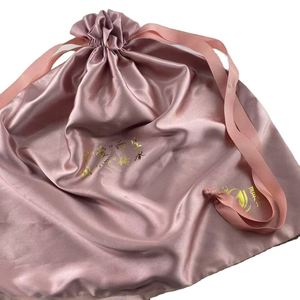 Sacs cadeaux en satin multicolores recyclables avec cordon de serrage pour bijoux, vêtements, chaussures, rangement - Product Image 3