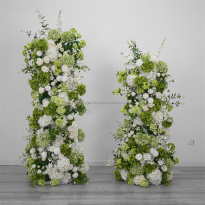 DKB Luxury Artificial Flower Decor White Green Flower Pillar Arch Wholesale Price Artificial Flower Arch for Wedding Decor - Product Image 1