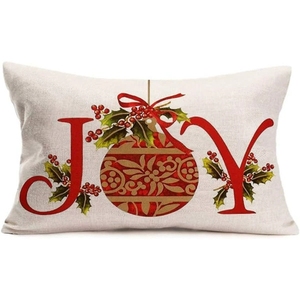 Fundas de Almohada Decorativas Navideñas con Frases, Decoración de Invierno, Fundas de Almohada Lumbares Navideñas Estilo Rústico para Sofá, Sala de Estar - Product Image 5
