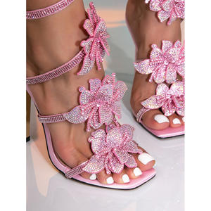 2025 nuovi sandali avvolgenti <span class=keywords><strong>a</strong></span> forma di serpente da donna <span class=keywords><strong>a</strong></span> punta aperta con fiocco <span class=keywords><strong>tacchi</strong></span> <span class=keywords><strong>a</strong></span> <span class=keywords><strong>spillo</strong></span> Sexy Glitter da sera scarpe eleganti da sposa - Product Image 4