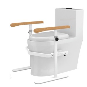 Barre d'appui WC YJL 650x475x615mm, structure de sécurité et d'assistance pour personnes âgées, avec hauteur réglable - Product Image 4