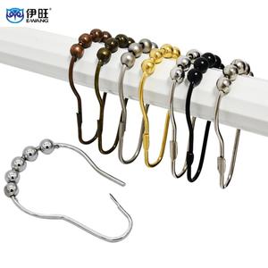 Anneau de suspension pour rideau de douche EWANG au design moderne en nickel noir pour salle de bain - Product Image 3