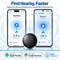Traceur GPS pour animaux de compagnie, compatible avec Apple Find My et Google Find My Device, double système, étanche, anti-perte