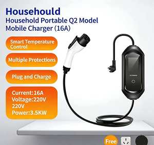 IP54 Su Geçirmez Taşınabilir AC EV Şarj Cihazı 3.5kW Tip 2 Gecikmeli ve Uygulama Kontrollü - Product Image 3