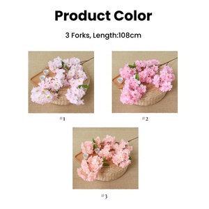 Hot Selling <b>Artificial</b> Pink Sakura Cherry Blossom <b>Tree</b> <b>Branches</b> for Christmas Wedding Home Decor Quality Home Centerpiece - Product Image 2