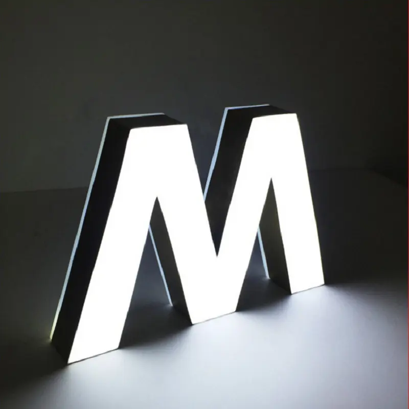 Manufacturer solid steel flat acrylic cut letter and number wall mounted 3d logo metal letter for house