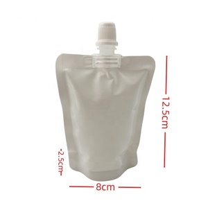 Sẵn Sàng Tàu 100Ml Trắng Đứng Chất Lỏng Pouch Phân Hủy Sinh Học Spout Pouch Cho Giặt Chất Tẩy Rửa Năng Lượng Uống Tái Sử Dụng Túi Nhựa - Product Image 2