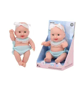 Wowtopfun bonecas bebê de 8 polegadas, bonecas bonitas de corpo inteiro de silicone e vinil para crianças