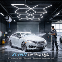 Éclairage de garage automobile personnalisé DIY, solution d'éclairage LED dimmable 6500K pour atelier de réparation automobile et salle d'exposition de véhicules