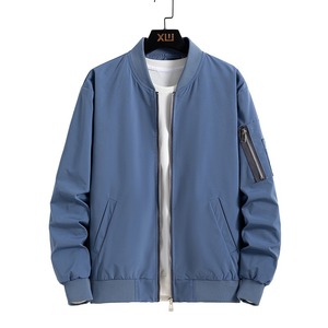 Chaqueta de bombardero táctica en blanco con cremallera para hombre, ropa de calle, chaqueta de piloto de vuelo con estampado bordado personalizado - Product Image 6