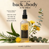 Tonique en spray pour le dos et le corps à l'huile d'eucalyptus et à l'hamamélis, marque privée