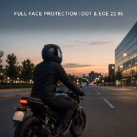 Casque intégral personnalisé pour moto Scooter Ebike Approbation DOT ECE 22.06 Nouveau matériau ABS Personnalisable Marque Tailles M/L/XL