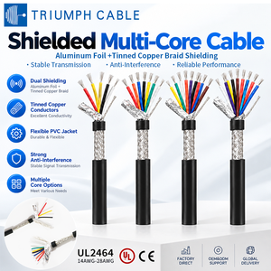 24 paires de câbles de commande industriels hybrides 2 conducteurs 24 AWG avec gaine TPE, câble de signal flexible TPE pour équipement industriel - Product Image 1