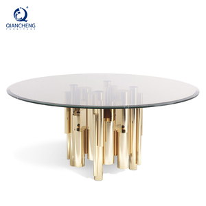 <span class=keywords><strong>Mesa</strong></span> De comedor De cristal con textura De agua De alto Material QIANCHENG, <span class=keywords><strong>Mesa</strong></span> De Jantar De <span class=keywords><strong>120</strong></span> ", mesas De comedor De moda pulidas Esstisch recubiertas - Product Image 1