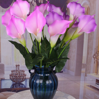 Usine en gros Style européen Real Touch unique PU Calla Lily Bouquet 60cm PE mousse respectueux de l'environnement réutilisable pour