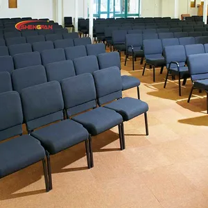 Factory Wholesale Durable Church Chair Durable Fabric 21 Inch Pastor Seat Classic Style Hall Auditorium Chair