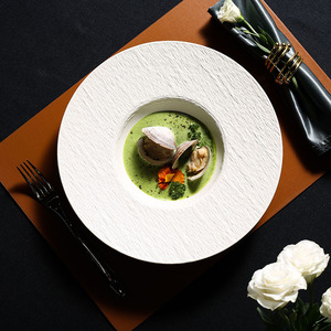 Vente en gros Nordic Assiette en porcelaine céramique blanche et noire Vaisselle Assiette à soupe italienne Plat à <span class=keywords><strong>caviar</strong></span> en vrac - Product Image 6