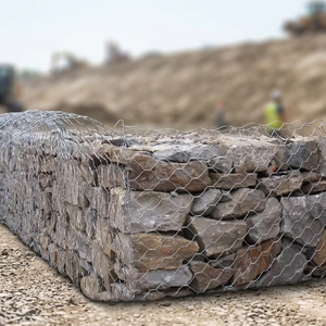 Cage de gabion en treillis métallique galvanisé pour terrasses en pente, avec <span class=keywords><strong>grille</strong></span> hexagonale, pour la rétention de terrains en pente et le jardinage - Product Image 1