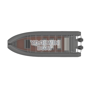 Yoowin <span class=keywords><strong>Bateau</strong></span> RHIB <span class=keywords><strong>en</strong></span> aluminium à coque <span class=keywords><strong>en</strong></span> V profond de 28 pieds, haute vitesse, pour formation de sauveteurs et exercices de sécurité aquatique, prix - Product Image 2