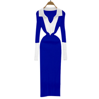 Tricots personnalisés sororité vert imprimé robes de soirée de luxe femmes Maxi élégant robes pull décontracté