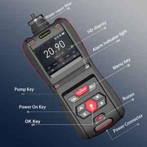 Detector de Gas Portátil 5 en 1 Eranntex, H2S, <span class=keywords><strong>O2</strong></span>, CO, CO2, Explosivos, Combustibles, Fugas de Gas Natural, Pantalla LCD, Vibración, Sonido, Luz - Product Image 3