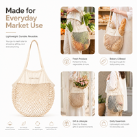 Sac fourre-tout pliable en toile robuste avec logo personnalisé SHINY, en coton et maille, réutilisable pour les courses et les produits frais