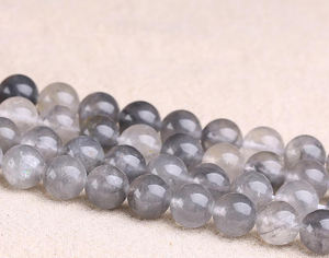 8mm runde plain natürliche bewölkt quarz edelsteine edel edelstein perlen - Product Image 4