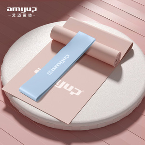 Bande de résistance Amyup 600*50*0.5mm 15lbs rose, portable pour le yoga et la remise en forme - Product Image 3