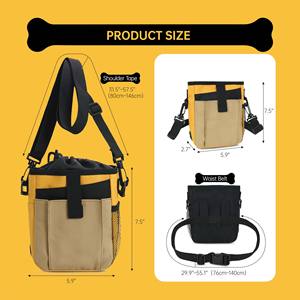 Échantillon gratuit, vente flash, sac à friandises pour chien, clip sur, en silicone, fermeture magnétique, qualité alimentaire, sac à friandises pour chien en silicone - Product Image 6