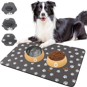 Sneldrogende Koeling Siliconen Diatomeeënmoddermat Absorberende Spatbestendige Kat En Hond Eten Mat Voor Huisdieren - Product Image 6