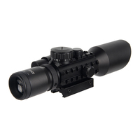 Lunette de chasse étanche avec viseur laser rouge 20 mm, réglable, 3-10x42, lentilles multicouches, réticule en alliage d'aluminium