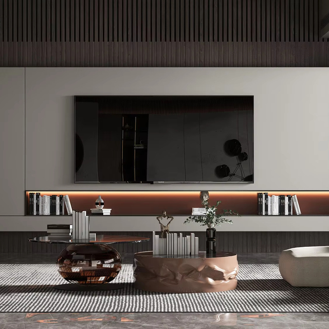 HAIYUE Floating TV Cabinet Wall-Mounted with Hidden Storage Space-Saving Design Easy Assembly & Living Room & Bedroom Use