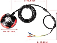 Bouton d'alimentation PC marche/arrêt bouton de réinitialisation HDD câbles d'extension 160 mm pour alimentation de boîtier d'ordinateur de bureau avec lumières LED bleues
