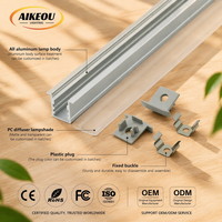 Profilé d'extrusion en aluminium anodisé carré pour LED avec diffuseur, pour montage encastré ou en surface, pour bande lumineuse linéaire – Vente en gros